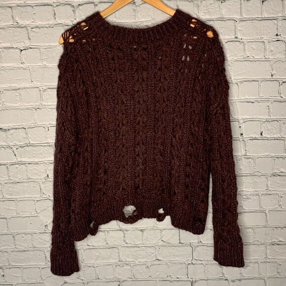 NWT Alter’d State destructed cropped sweater. Small - Picture 5 of 5